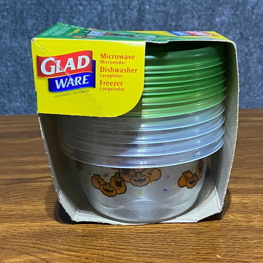 GladWare Spooky Collection Halloween Side Dish 14oz Containers 5 Count New 2008